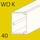 WDK trunking, trunking depth 40 mm