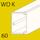 WDK kanalas, kanalo gylis – 60 mm
