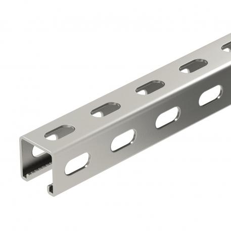 Montavimo bėgelis MS4141, 22 mm įpjova, A2, perforuoti šonai 1000 | 41 | 41 | 2 | šviesus, apdirbtas