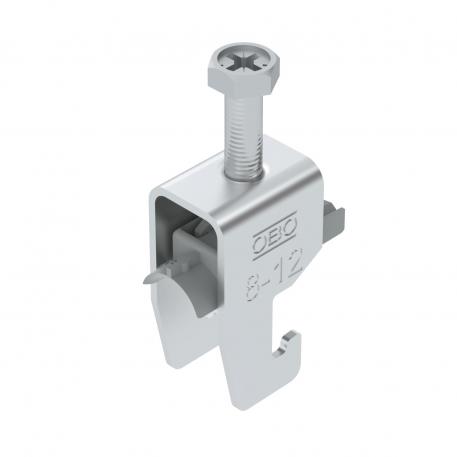 Vienguba apkaba, U formos kojelė, su plastikine prispaudimo plokštele, Al 8 | 12 | 2