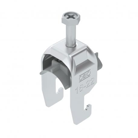 Vienguba apkaba, U formos kojelė, su plastikine prispaudimo plokštele, Al 16 | 22 | 2