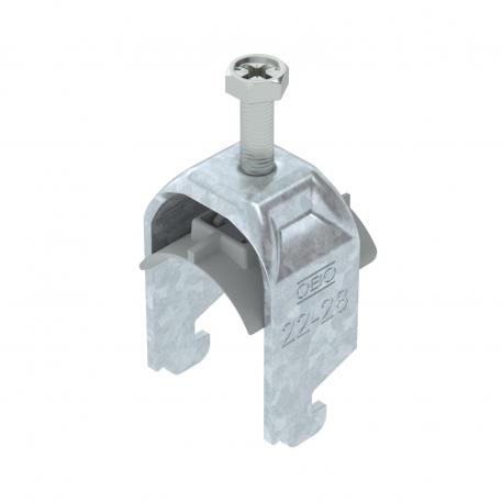 Dviguba apkaba, N formos kojelė, su plastikine prispaudimo plokštele FT 22 | 28 | 3