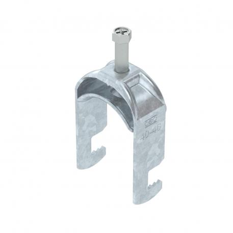 Vienguba apkaba, F formos kojelė, su metaline prispaudimo plokštele FT 40 | 46 | 5