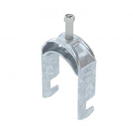 Vienguba apkaba, F formos kojelė, su metaline prispaudimo plokštele FT 46 | 52 | 5