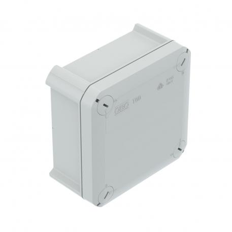 Junction box T 60, closed, OBO EcoLine 100x100x46 |  | IP66 | šviesiai pilka; RAL 7035