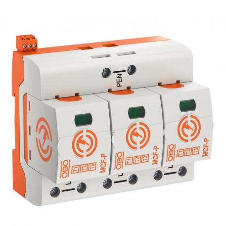 Lightning current arrester MCF-P, 3-pole with RS

 3 | 35 | taip | 255 | IP20