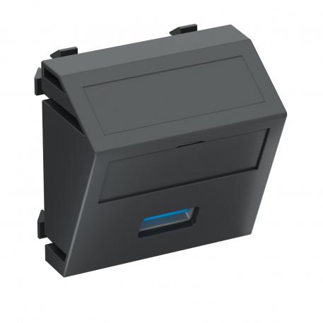 USB 2.0 / 3.0 lizdas, 1 modulis, kampinis išvadas, varžtinė jungtis