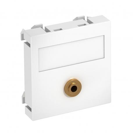 Mini „Klinken“ jungtis, 1 modulis, tiesus išvadas, lituojama jungtis  |  | Telefoninis lizdas | baltas; RAL 9010
