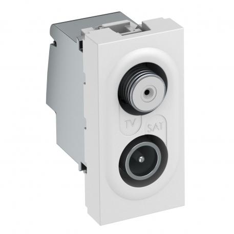 Antenna socket baltas; RAL 9010