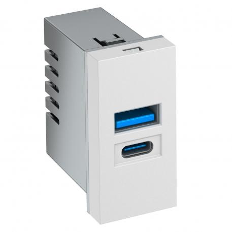 USB įkroviklis baltas; RAL 9010