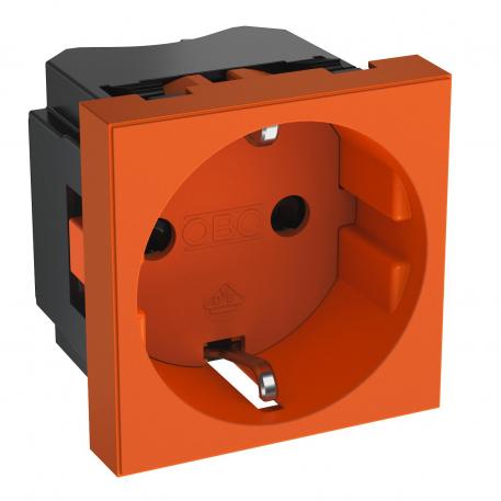 0° socket, protective contact, single 1 | Single 0° | oranžinis RAL 2004