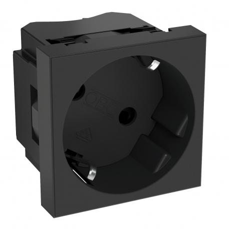 33° socket, protective contact, single 1 | Single 33° | juodai pilkas; RAL 7021