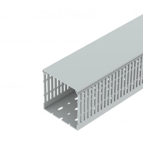 Montažinis perforuotas plast. kanalas, tipas LK4H N 100100 2000 | 100 | 100 | Perforuota apačia | šviesiai pilka; RAL 7035