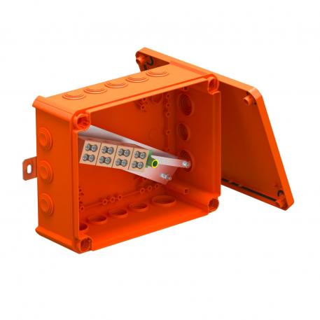 Iš išorės tvirtinama „FireBox T250“ dėžutė, dvigubais gnybtas 225x173x86 |  | IP66 | pastelinė oranžinė; RAL 2003