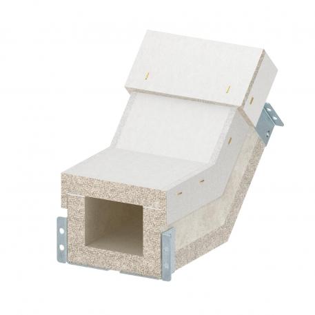 Kylanti vertikali alkūnė skirta PYROLINE® Con S EI60 priešgaisriniam kanalui