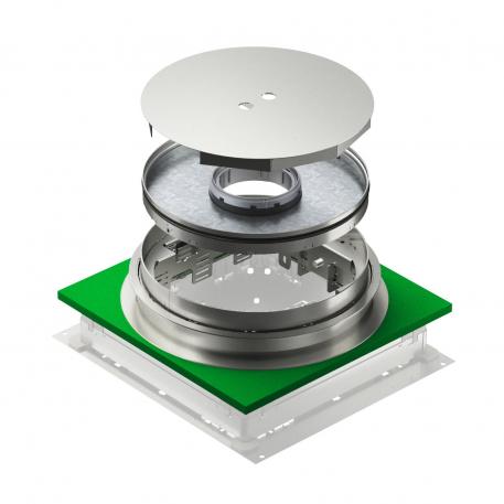 Reguliuojamo aukščio kasetinis liukas, skirta tubusui, RKFNUZD3, nerūdijančio plieno