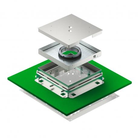 Reguliuojamo aukščio kasetinis liukas, skirta tubusui, RKFNUZD3, nerūdijančio plieno