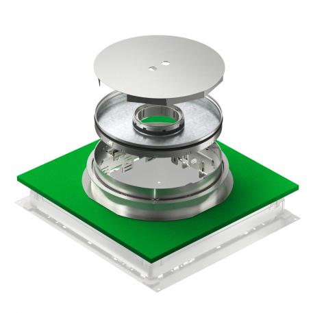 Reguliuojamo aukščio kasetinis liukas, skirta tubusui, RKFNUZD3, nerūdijančio plieno 140 | 25 |  | R9