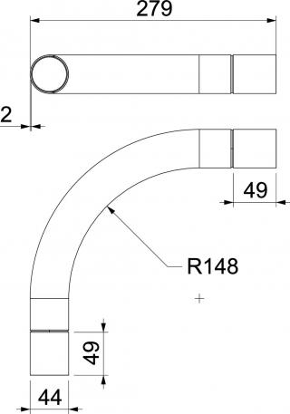 not neiさん　オルク Plieninio vamzdžio alkūnė, be sriegio, karštai cinkuota | OBO