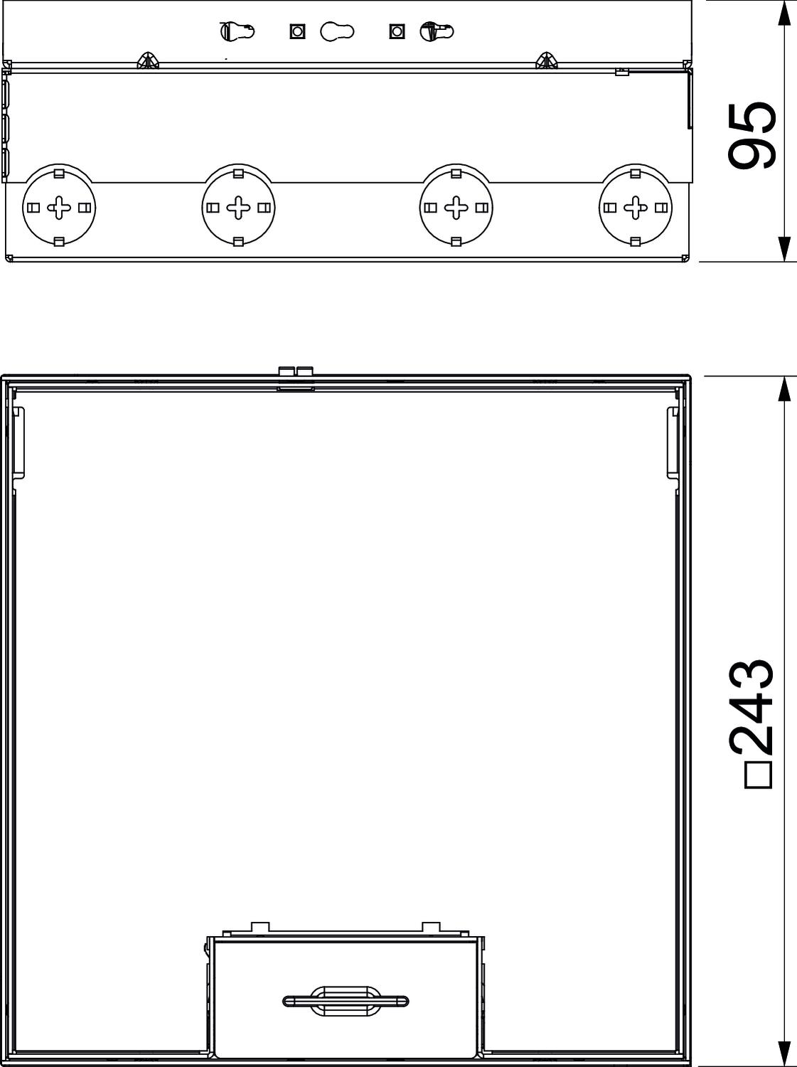Blackish House sideA→ ←sideZ Grindinė instaliacinė dėžė UDHOME9, du dvigubi VDE lizdai